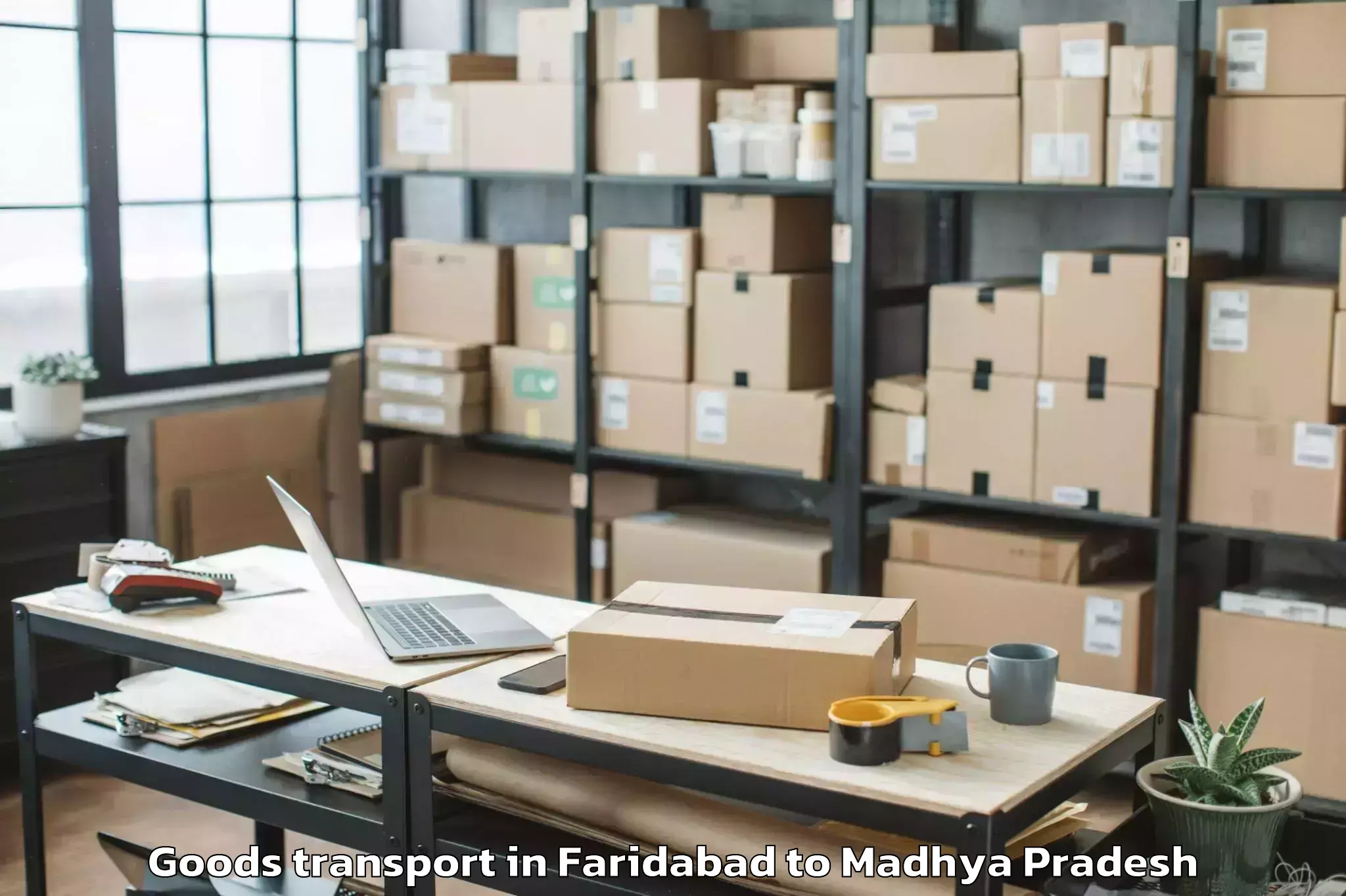 Easy Faridabad to Indore Goods Transport Booking